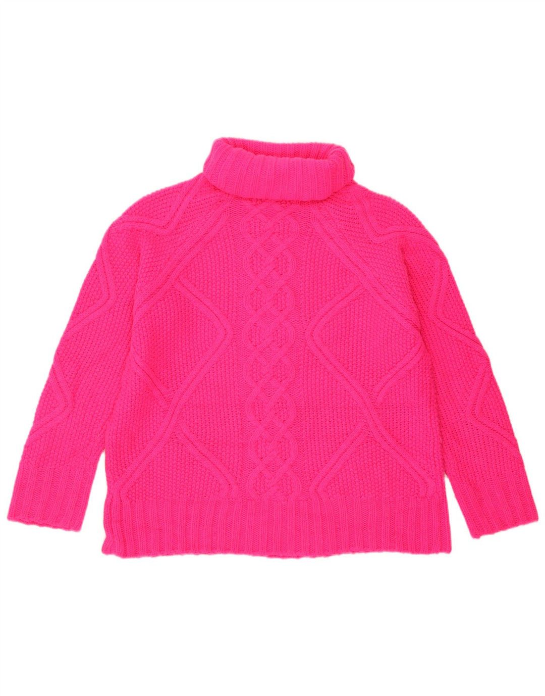Pulover pentru femei Oasis, supradimensionat, cu gât rulat, UK 10, mic, roz acrilic