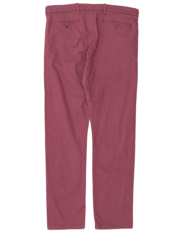 Levi's Mens Slim Chino Trousers W36 L32 Pink Cotton