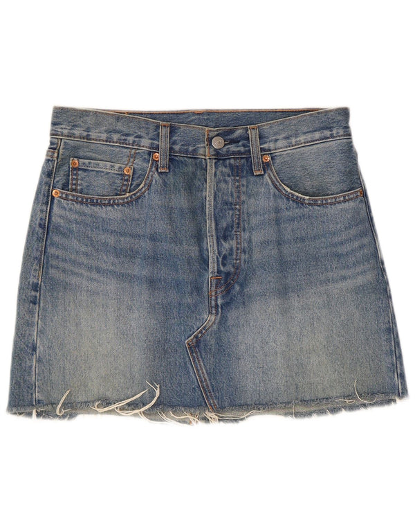 Fusta de blugi pentru femei Levi's W27 Small Blue Bumbac