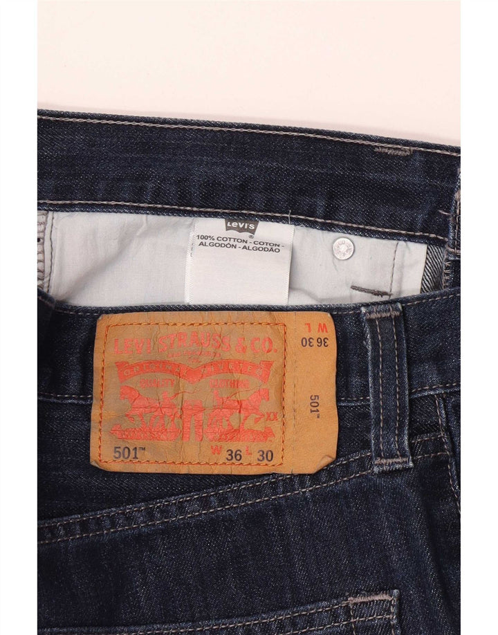 Blugi drepti pentru bărbați Levi's 501 W36 L30 bumbac bleumarin