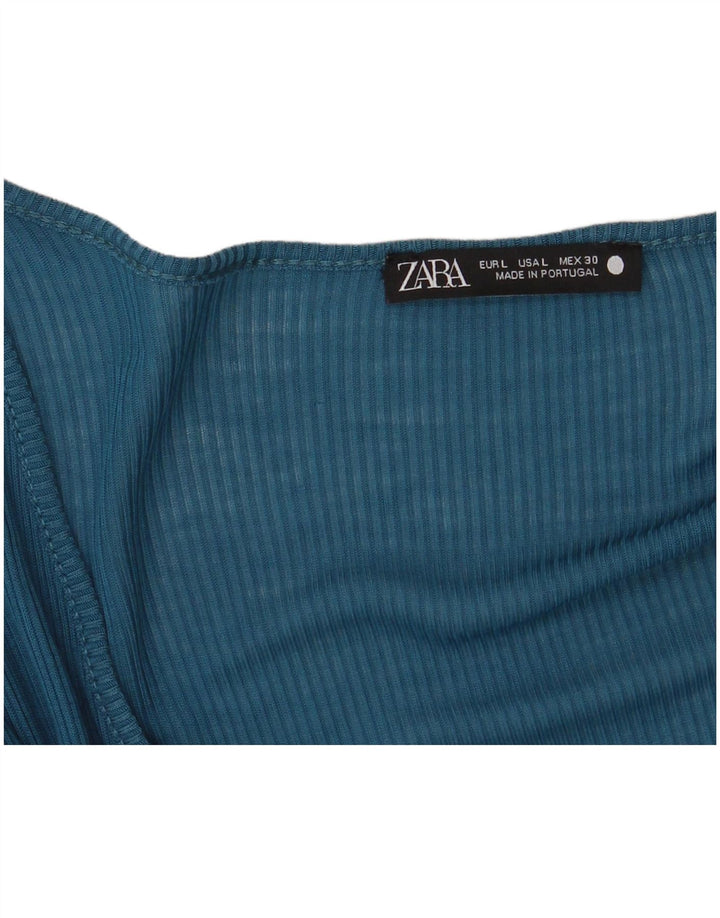 Top pentru femei Zara cu mânecă lungă UK 14 Large Blue