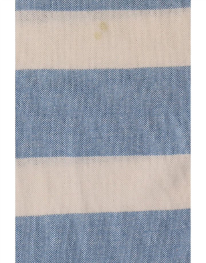 Crew Clothing Tricou polo pentru bărbați, bumbac cu dungi albastre medii