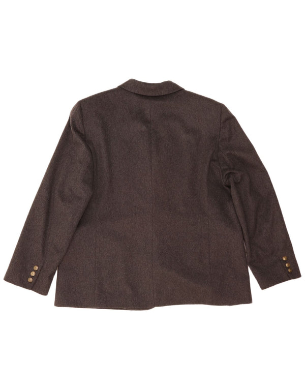 Blazer Vintage pentru femei cu 2 nasturi IT 51 2XL Lână gri