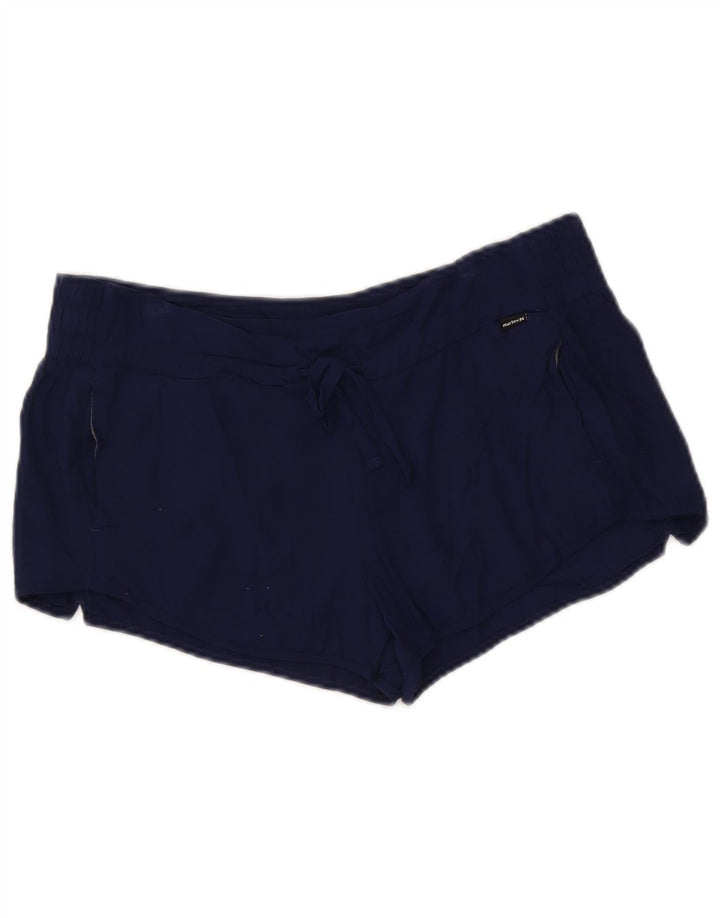 Pantaloni scurți sport Hurley pentru femei UK 14 Medium Bleumarin Rayon