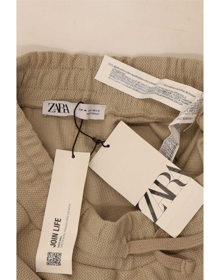 Pantaloni scurți chino pentru bărbați Zara Medium W31 Bej Bumbac