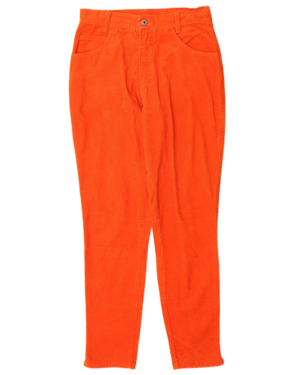 Pantaloni conici din catifea pentru femei, cu fermoar, talie înaltă, IT 46 Large W28 L31 Orange