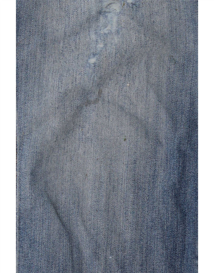 Blugi Distressed Straight Wrangler pentru bărbați W38 L27 Albastru