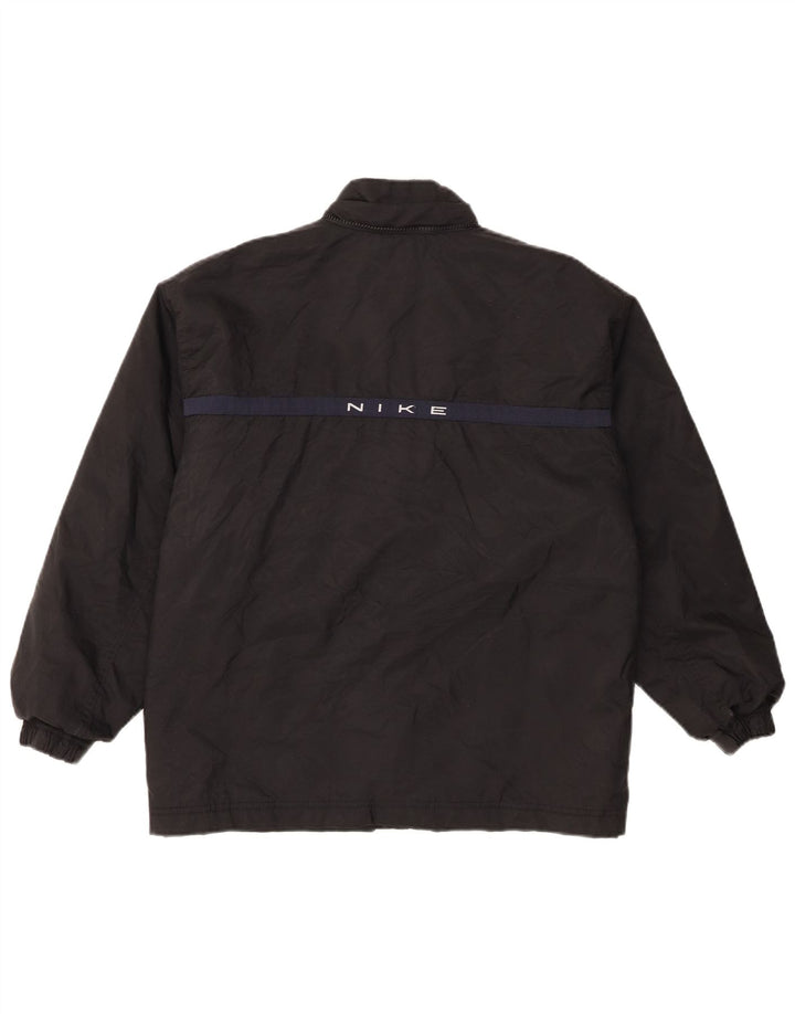 Jachetă Windbreaker cu grafică Nike pentru băieți 12-13 ani, mare, negru, nailon