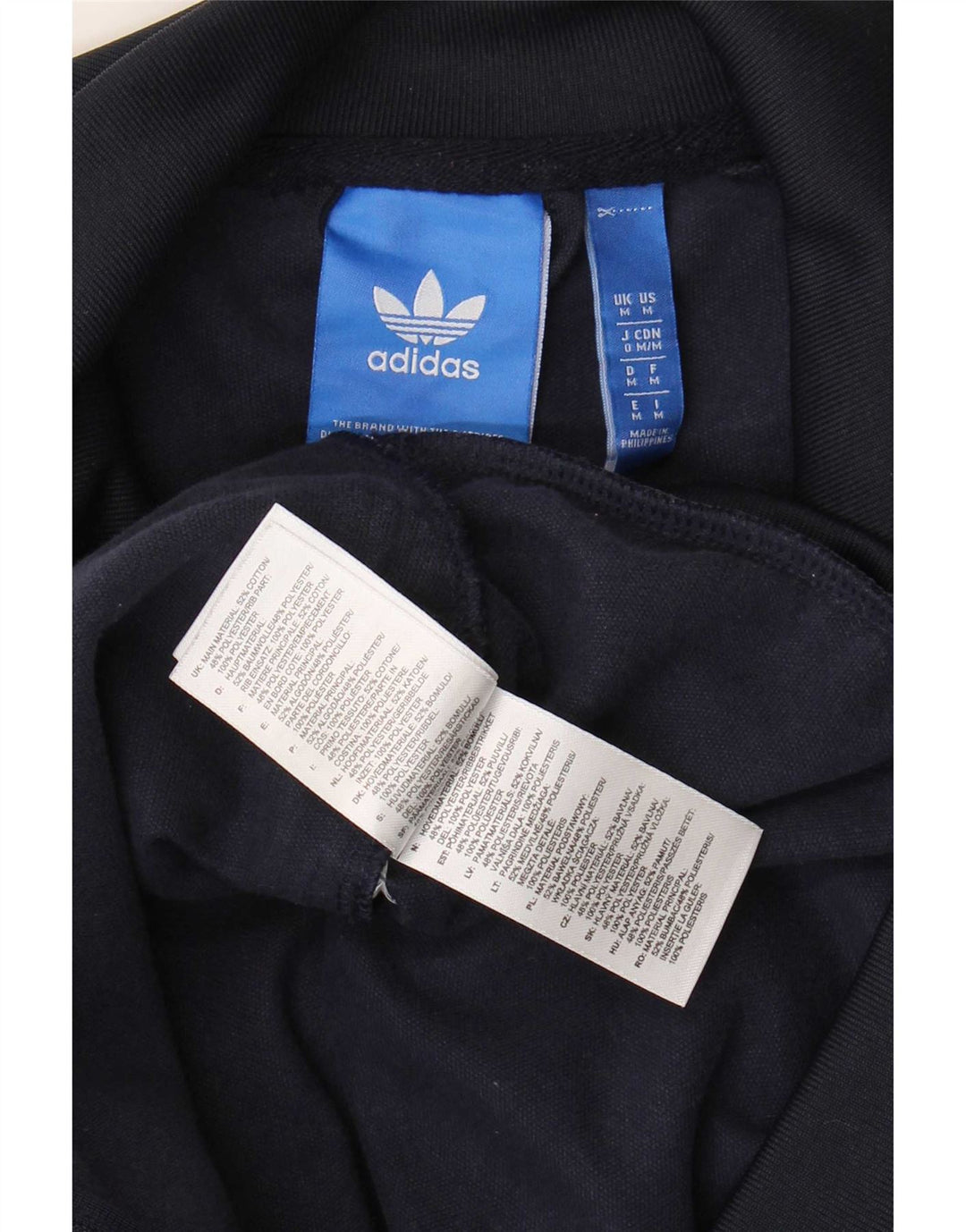 Jachetă de trening pentru bărbați Adidas, bumbac mediu, albastru bleumarin