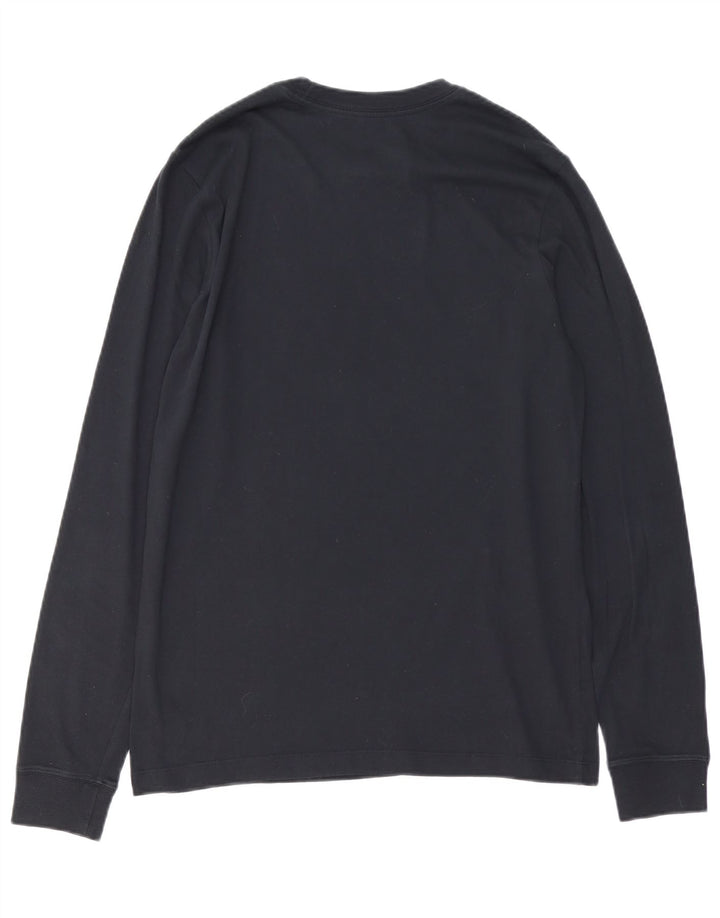 Top cu grafic de baschet Nike pentru bărbați cu mânecă lungă, albastru bleumarin mediu