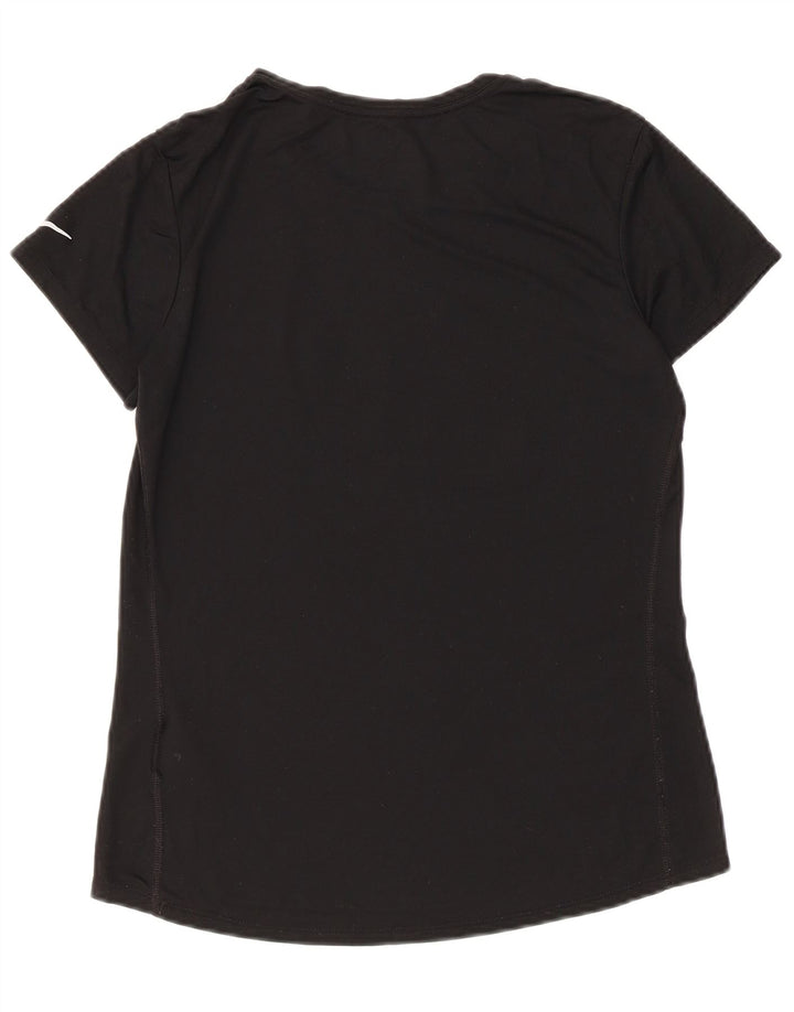 Tricou grafic Nike Dri Fit pentru femei Top UK 12 Poliester mediu negru