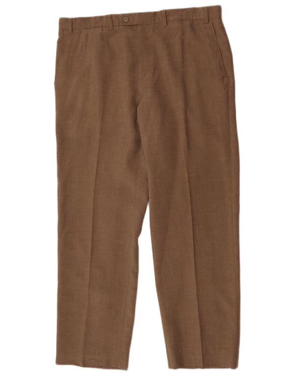 MARKS & SPENCER Pantaloni drepți pentru bărbați L38 L31 poliester bej