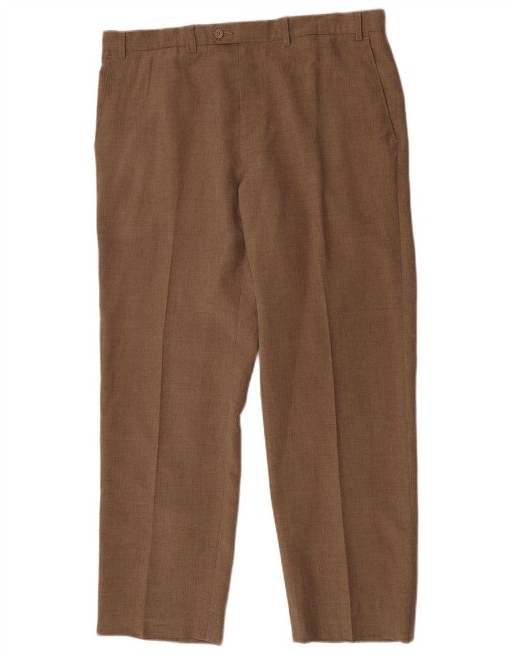 MARKS & SPENCER Pantaloni drepți pentru bărbați L38 L31 poliester bej