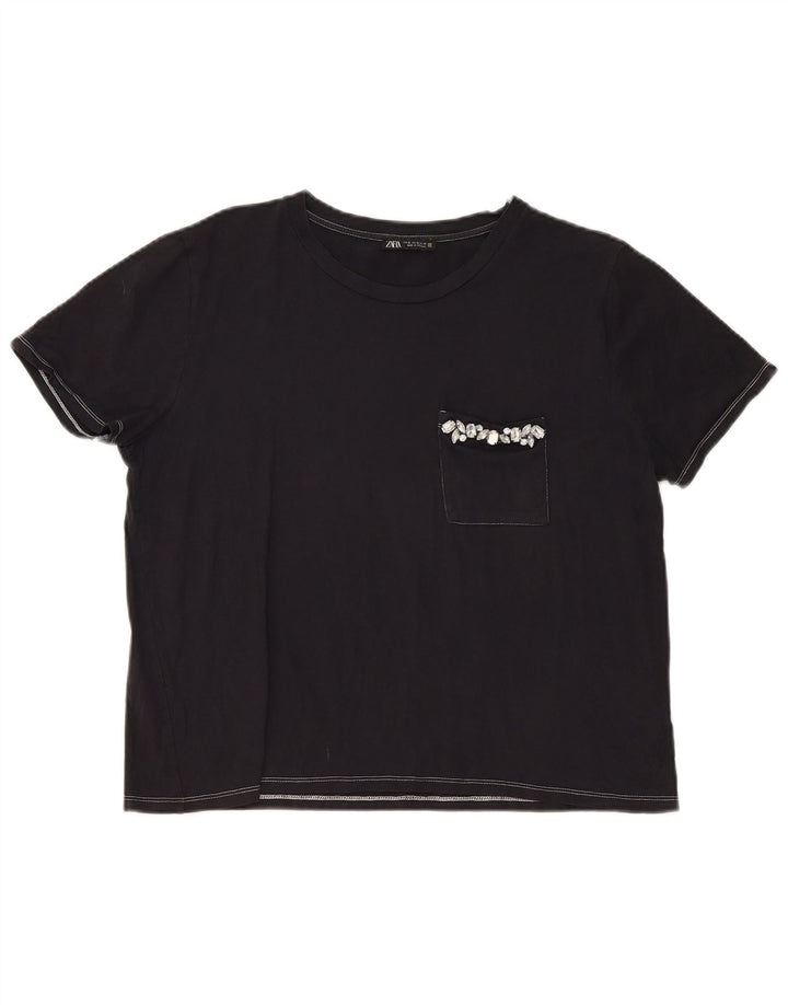Tricou pentru femei Zara UK 18 XL Negru