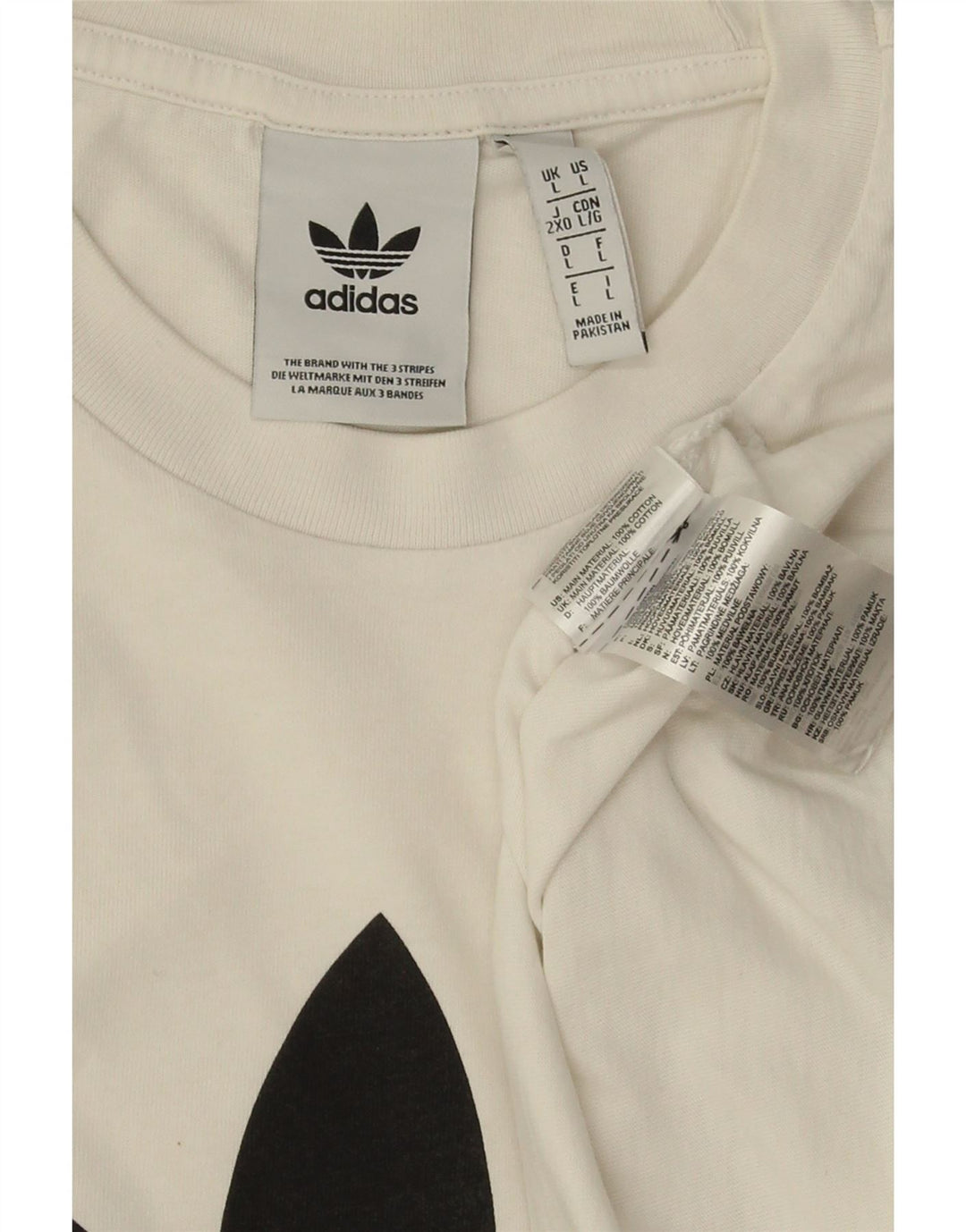 Tricou grafic ADIDAS pentru bărbați Top mare din bumbac alb