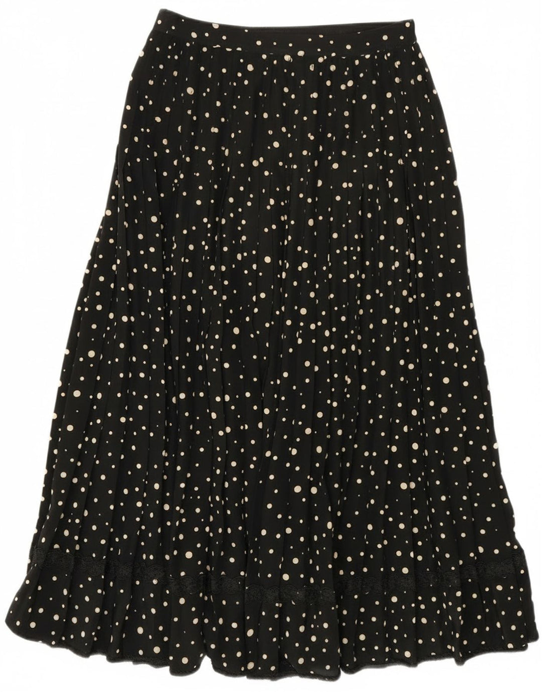 Fusta A-Line pentru femei Vintage W28 Medium Black Spotted