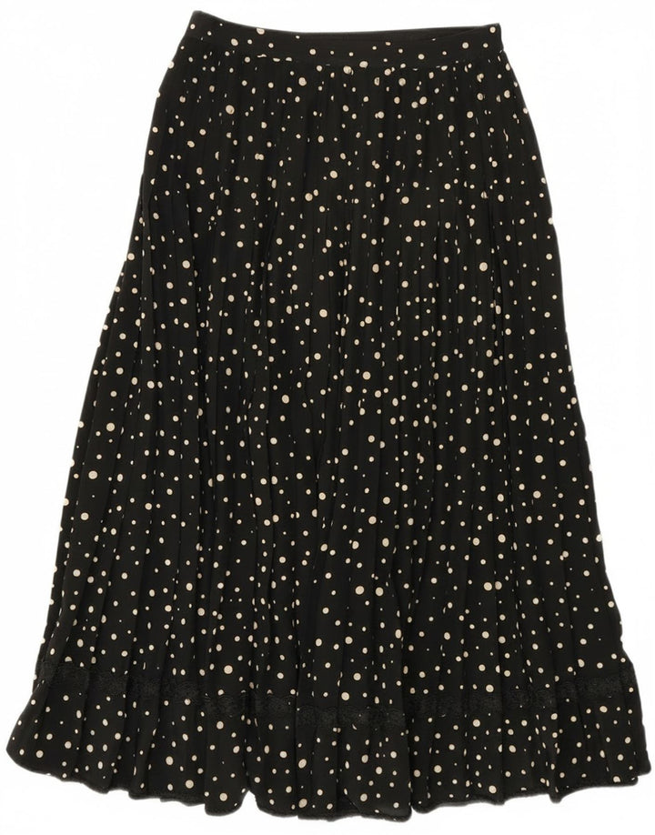 Fusta A-Line pentru femei Vintage W28 Medium Black Spotted