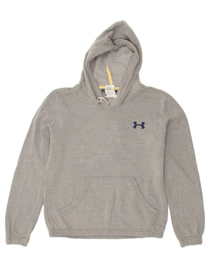 UNDER ARMOUR Womens Hoodie Jumper UK 14 Medium Grey Cotton Vintage Under Armour and Second-Hand Under Armour from Messina Hembry 