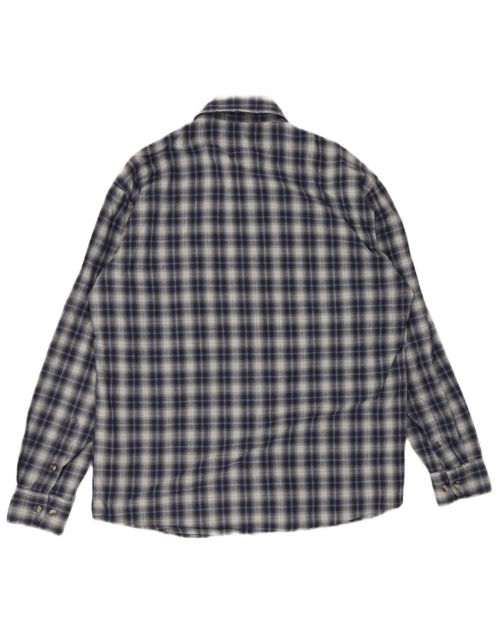 Cămașă pentru bărbați Wrangler, bumbac cu carouri, albastru bleumarin mediu