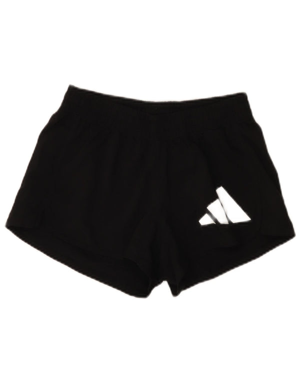 Pantaloni scurți sport Adidas Aeroready Graphic pentru femei UK 4/6 XS poliester negru