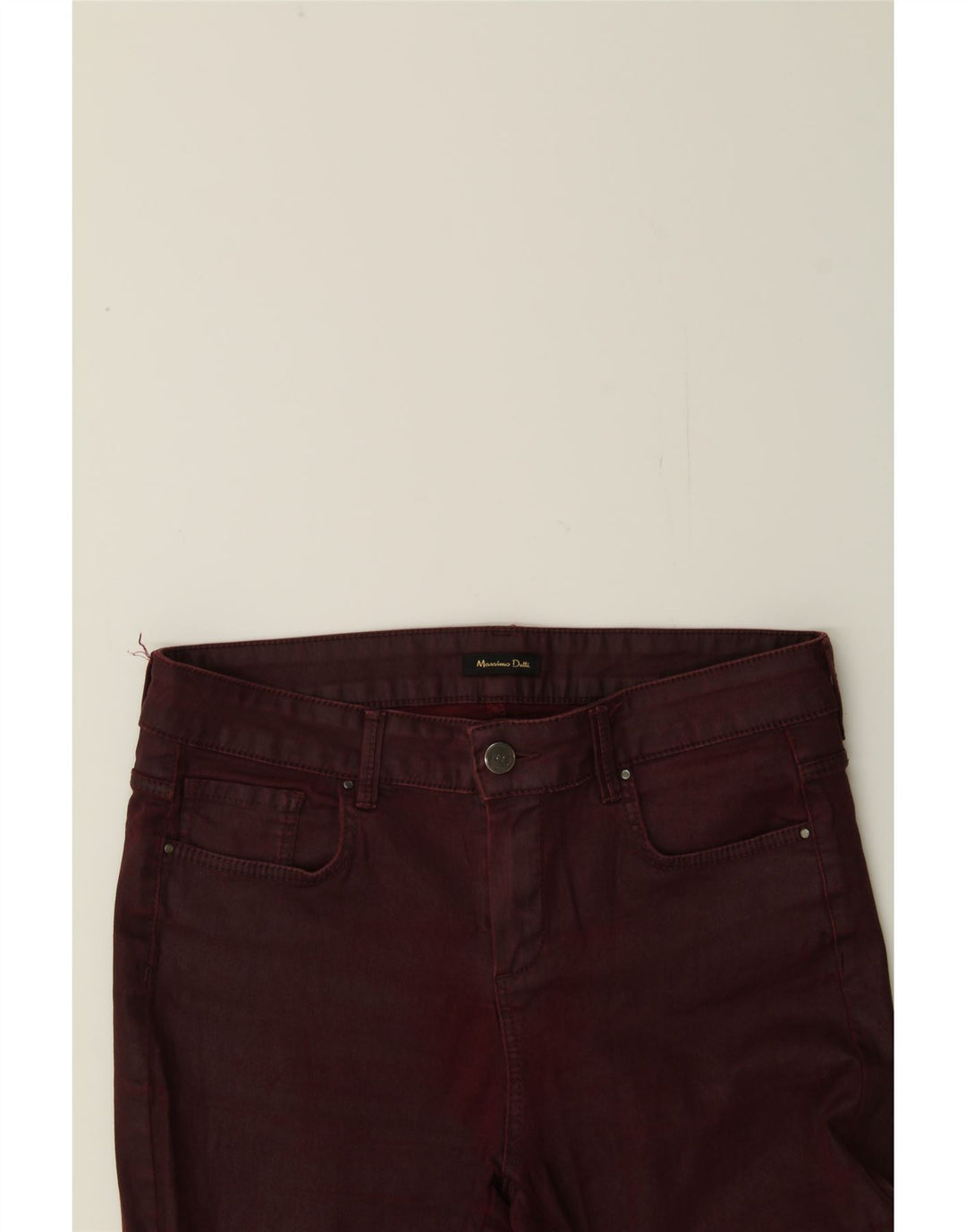 MASSIMO DUTTI Womens Skinny Jeans EU 40 Medium W30 L29 Maroon Cotton Vintage Massimo Dutti and Second-Hand Massimo Dutti from Messina Hembry 
