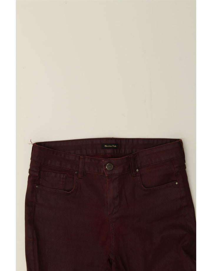 MASSIMO DUTTI Womens Skinny Jeans EU 40 Medium W30 L29 Maroon Cotton Vintage Massimo Dutti and Second-Hand Massimo Dutti from Messina Hembry 