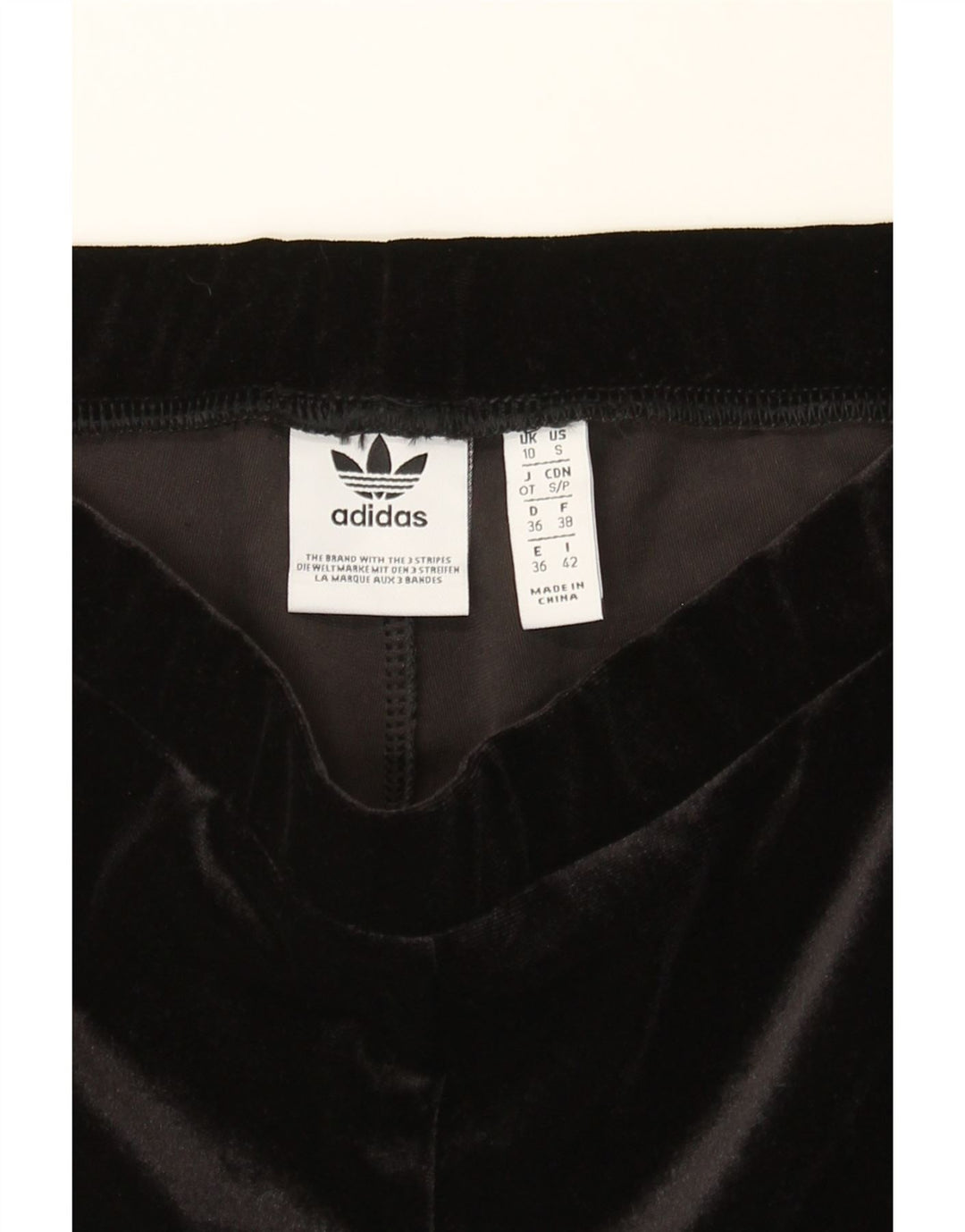 ADIDAS Womens Leggings UK 10 Small Black Polyester Vintage Adidas and Second-Hand Adidas from Messina Hembry 