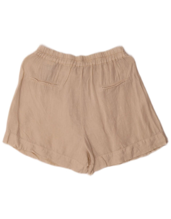 Pantaloni scurți casual pentru femei Zara Medium W28 din in alb