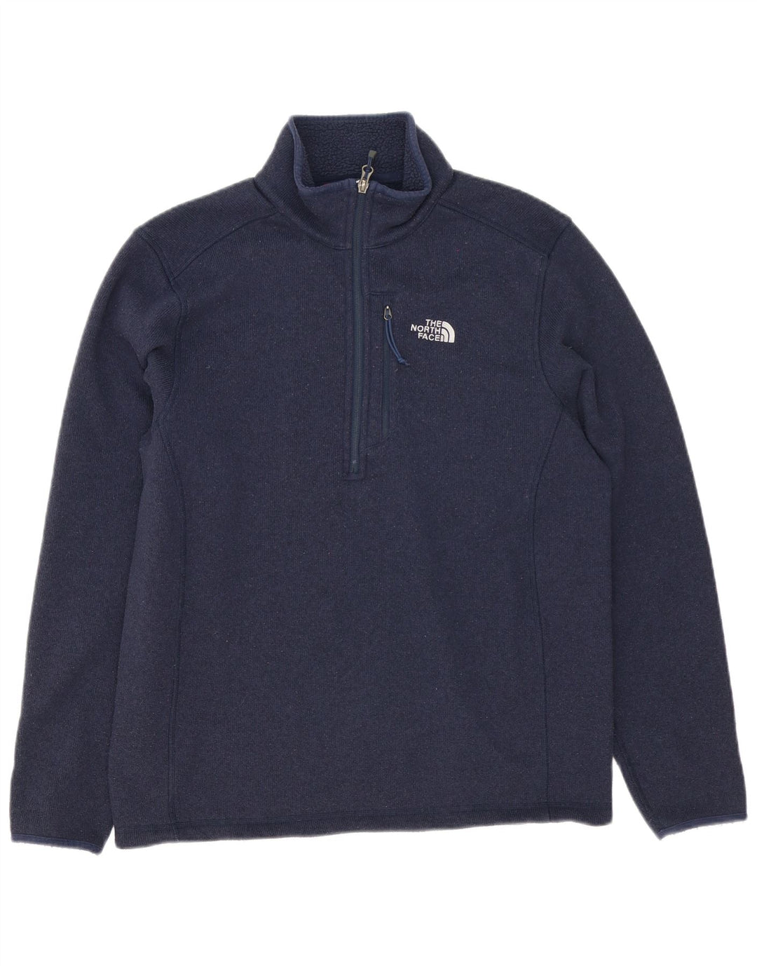 Pulover pentru bărbați The North Face, cu fermoar, cu gât, poliester mediu albastru bleumarin