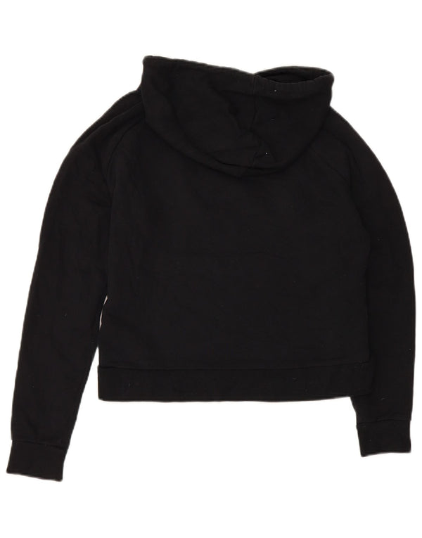 Trussardi Jeans Pulover oversized Crop Graphic pentru femei UK 6 XS Negru