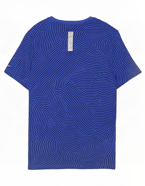 Tricou pentru bărbați Nike Standard Fit Top Medium Blue Geometric Bumbac