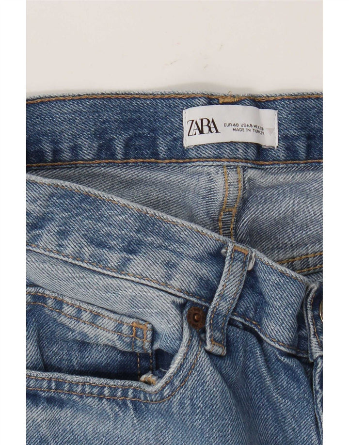 Blugi drepti pentru femei Zara EU 40 Medium W30 L33 Albastru