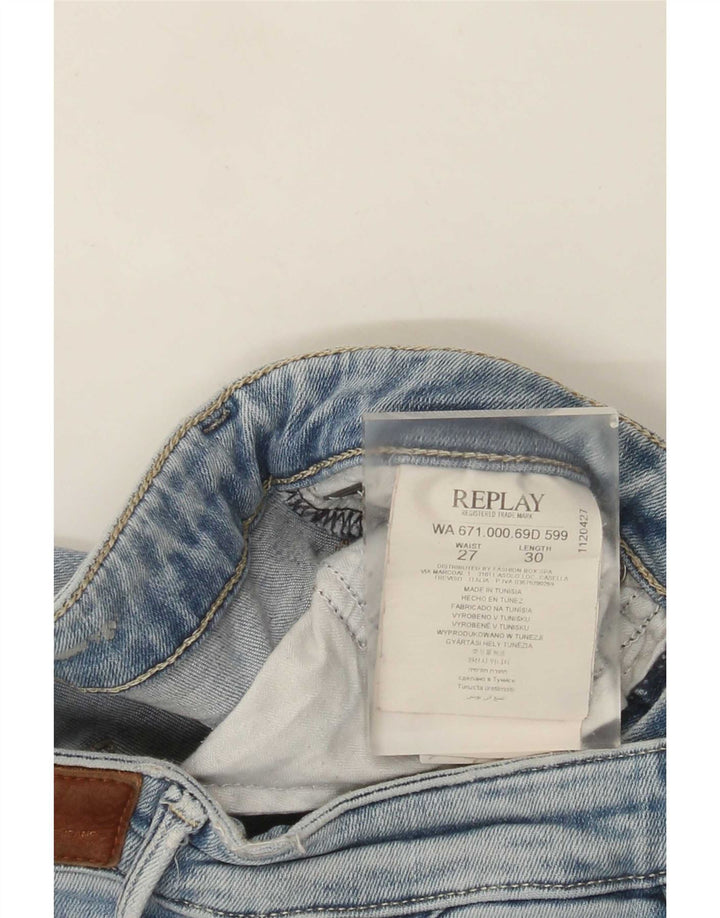 Replay blugi slim pentru femei W27 L30 bumbac albastru