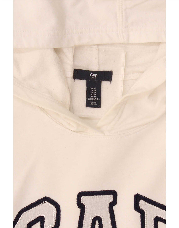 Pulover cu glugă cu grafic Gap pentru femei UK 14 Medium White