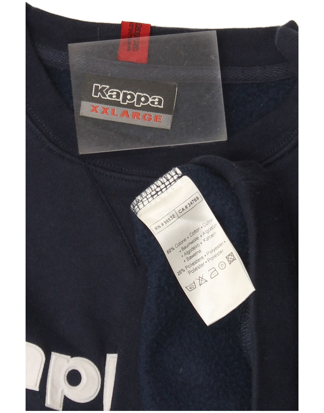 Pulover grafic pentru bărbați Kappa 2XL bumbac bleumarin