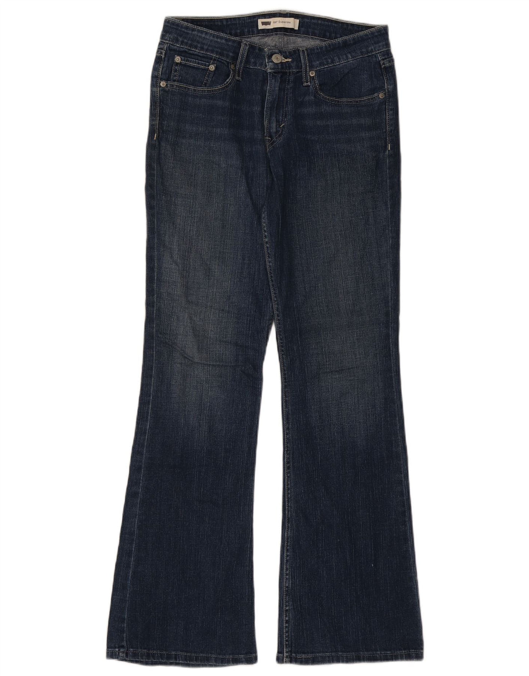 Blugi Levi's 518 Super Low Bootcut W28 L32 Bumbac albastru