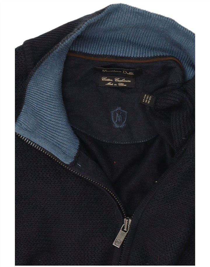 Jachetă de trening Massimo Dutti pentru bărbați, 2XL, bumbac bleumarin