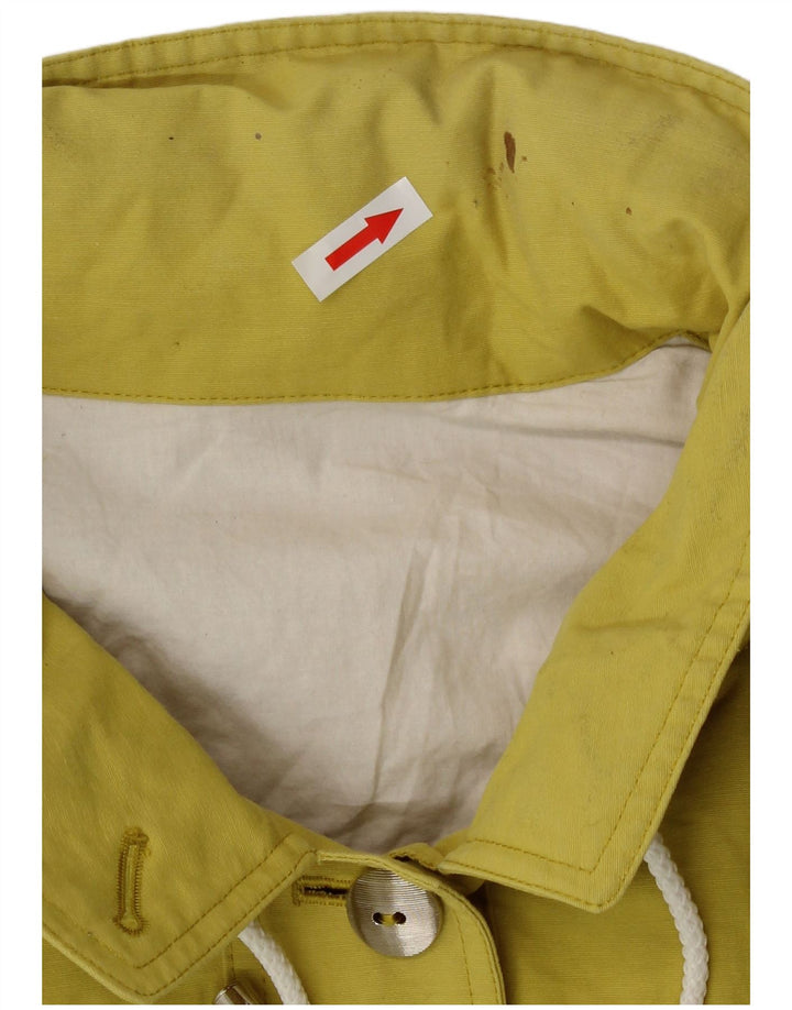 Jachetă vintage cu glugă pentru femei UK 16 Large Yellow