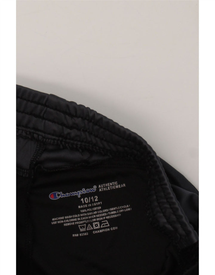 CHAMPION Boys Sport Shorts 10-11 Years  Black Colourblock Polyester Vintage Champion and Second-Hand Champion from Messina Hembry 