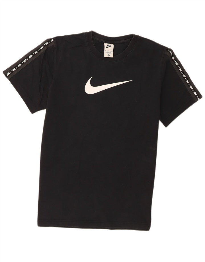 Tricou grafic Nike pentru bărbați Top mediu negru bumbac