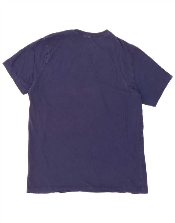 Tricou grafic Nike pentru bărbați Top mediu din bumbac bleumarin