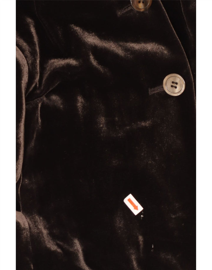 Jachetă APRIORI pentru femei cu 3 nasturi, UK 14, mătase mare, maro