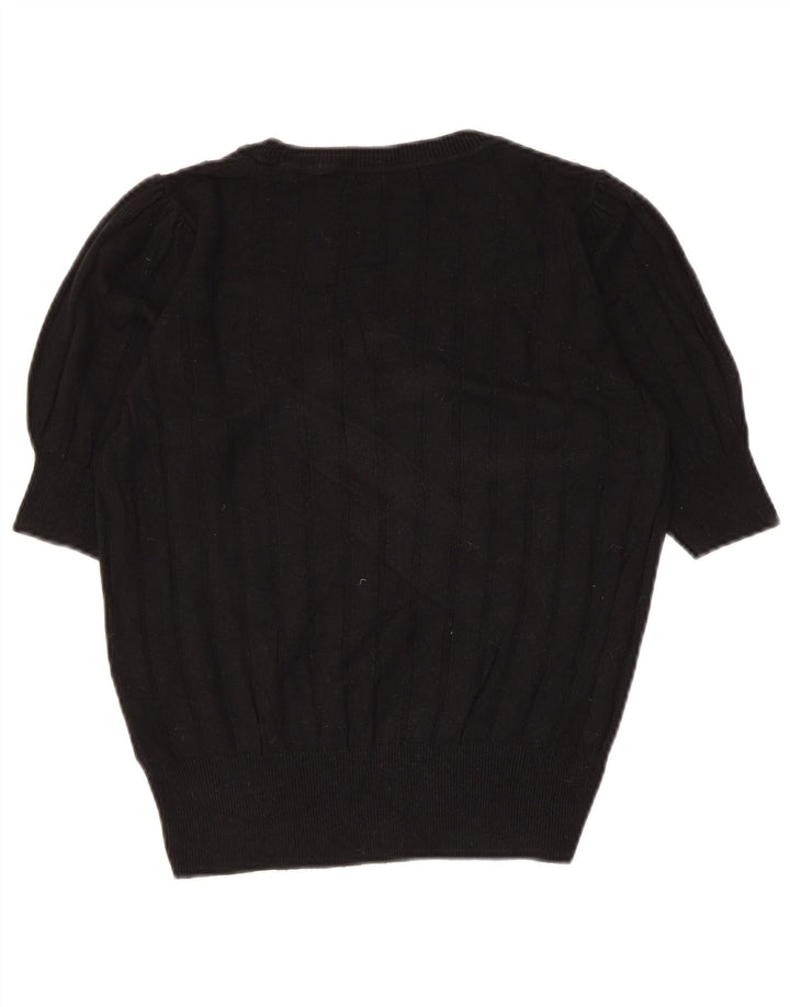 Pulover pentru femei Marks & Spencer cu gât cu barca UK 10 Mic Negru