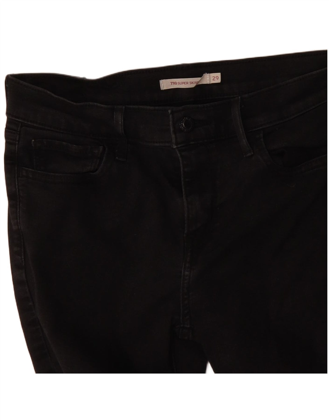 Blugi LEVI'S 710 Super Skinny W29 L28 bumbac negru