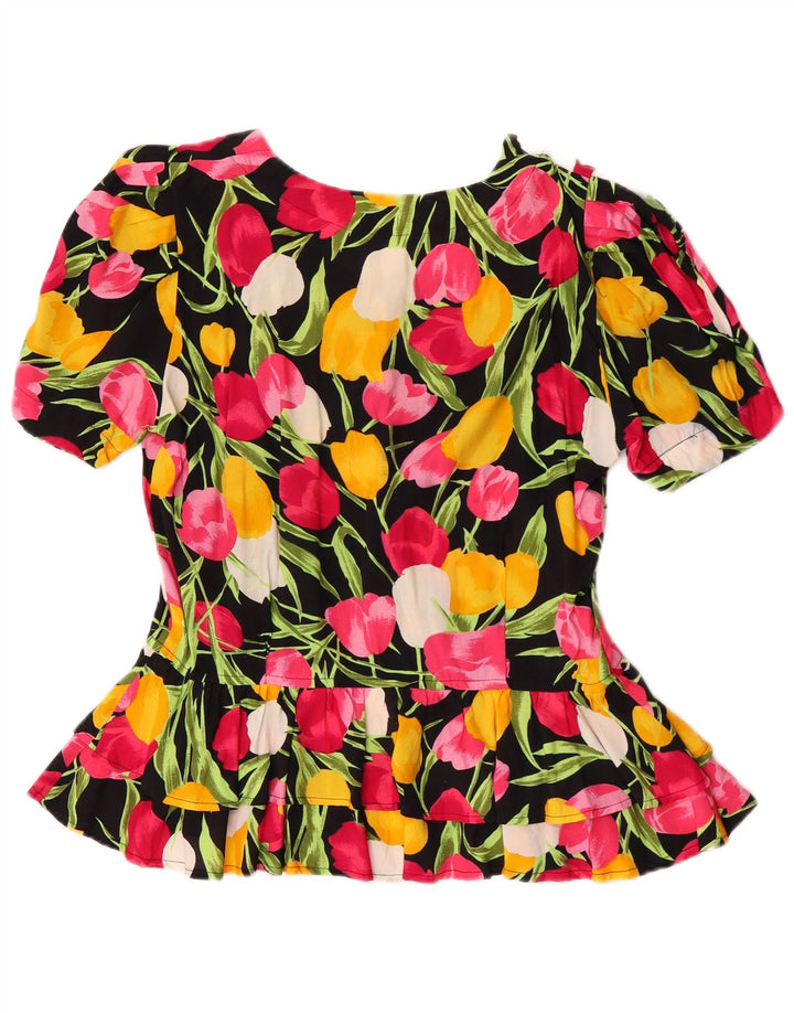 Bluză Superior Femei cu mâneci scurte Top IT 46 Mari Multicolore Floral