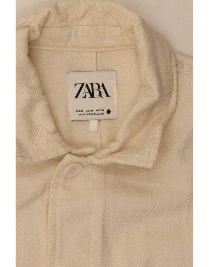 Jachetă Utilitară pentru Damă Zara UK 14 Medium Bumbac alb