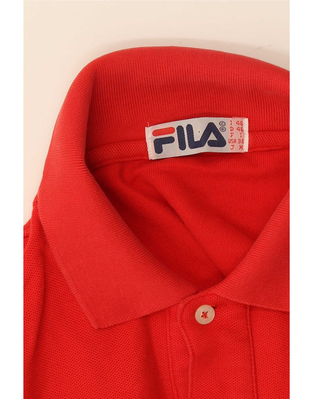 Tricou polo cu mânecă lungă pentru bărbați Fila IT 46 Small Red