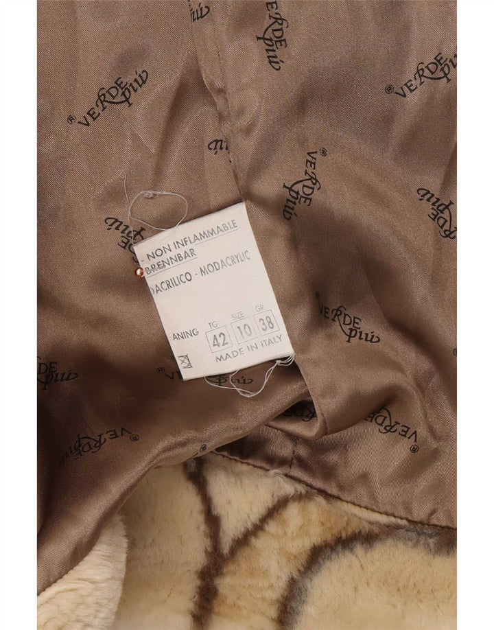 Verde Piu Pardesiu supradimensionat pentru femei IT 42 Medium Bej Geometric