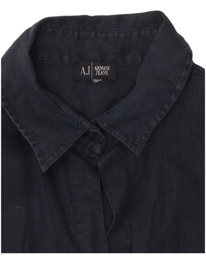 Cămașă cu mânecă scurtă Armani pentru femei UK 10 Small Bleumarin