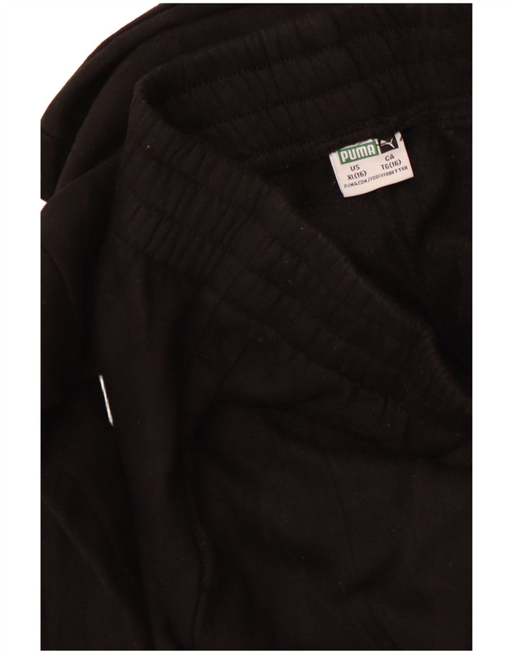 Pantaloni de trening grafic PUMA pentru fete Pantaloni de jogging 15-16 ani XL Negru